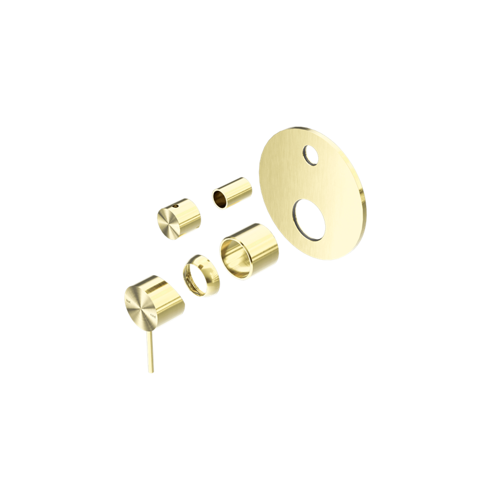 Mecca Shower Mixer With Divertor Trim Kits Only Brushed Gold gallery detail image