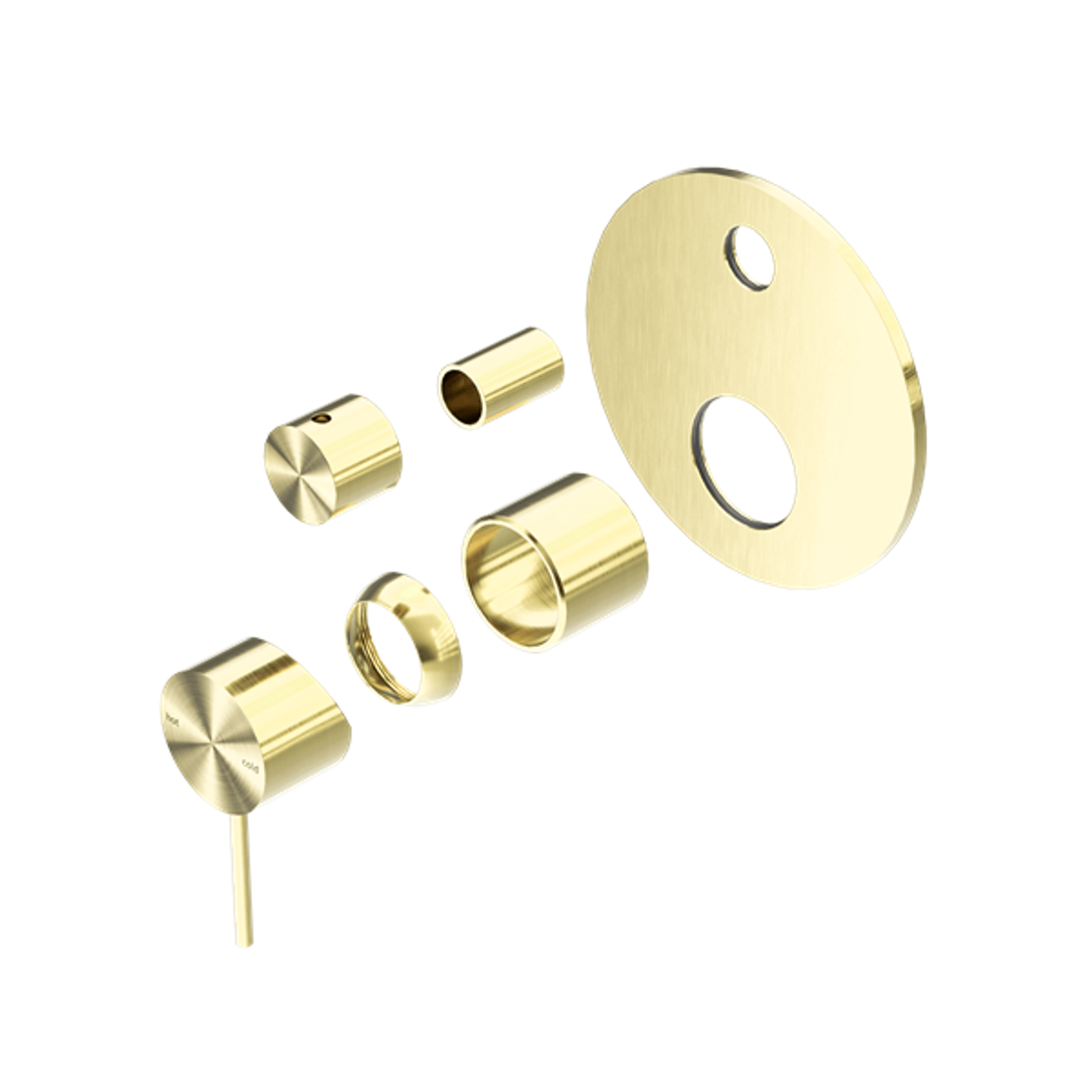 Mecca Shower Mixer With Divertor Trim Kits Only Brushed Gold gallery detail image