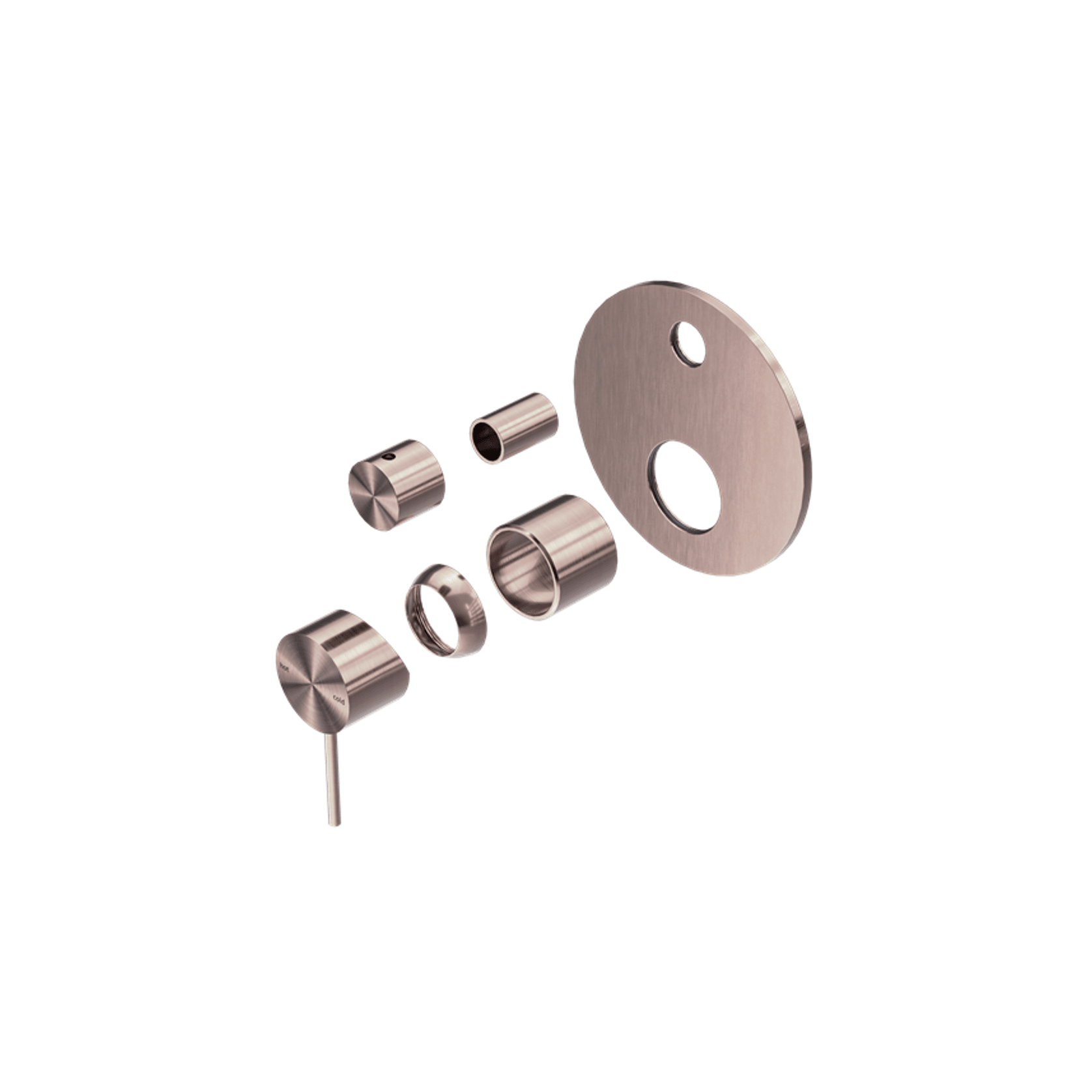Mecca Shower Mixer With Divertor Trim Kits Only Brushed Bronze gallery detail image