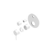 Mecca Shower Mixer With Divertor Trim Kits Only Matte White gallery detail image