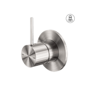 Mecca Shower Mixer Handle Up 80mm Plate Brushed Nickel gallery detail image