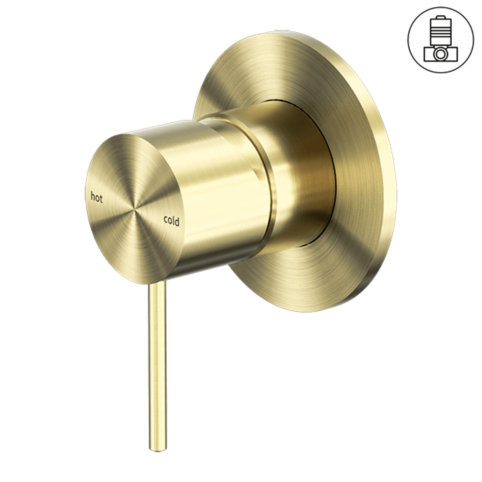 Mecca Shower Mixer 80mm Plate Brushed Gold gallery detail image