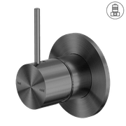 Mecca Shower Mixer Handle Up 80mm Plate Gun Metal gallery detail image