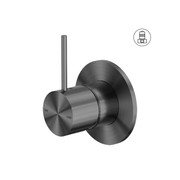 Mecca Shower Mixer Handle Up 80mm Plate Gun Metal gallery detail image