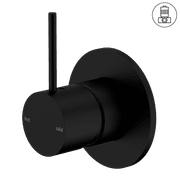 Mecca Shower Mixer Handle Up 80mm Plate Matte Black gallery detail image