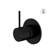 Mecca Shower Mixer Handle Up 80mm Plate Matte Black gallery detail image