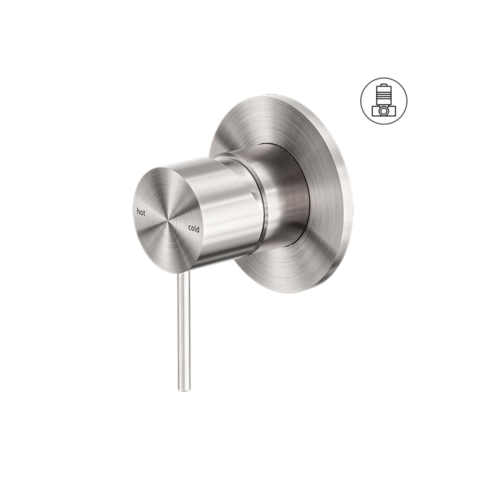 Mecca Shower Mixer 80mm Plate Brushed Nickel gallery detail image