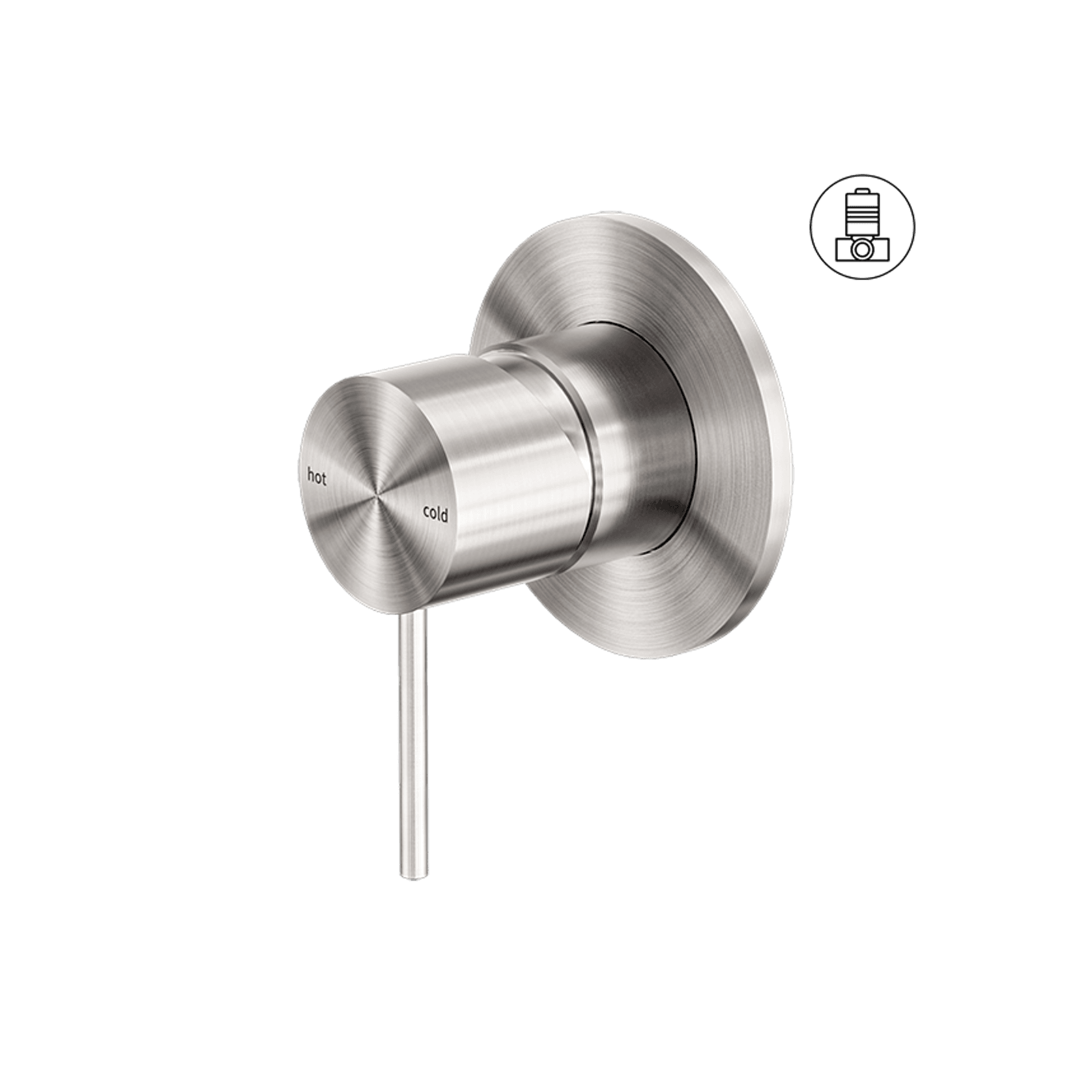 Mecca Shower Mixer 80mm Plate Brushed Nickel gallery detail image
