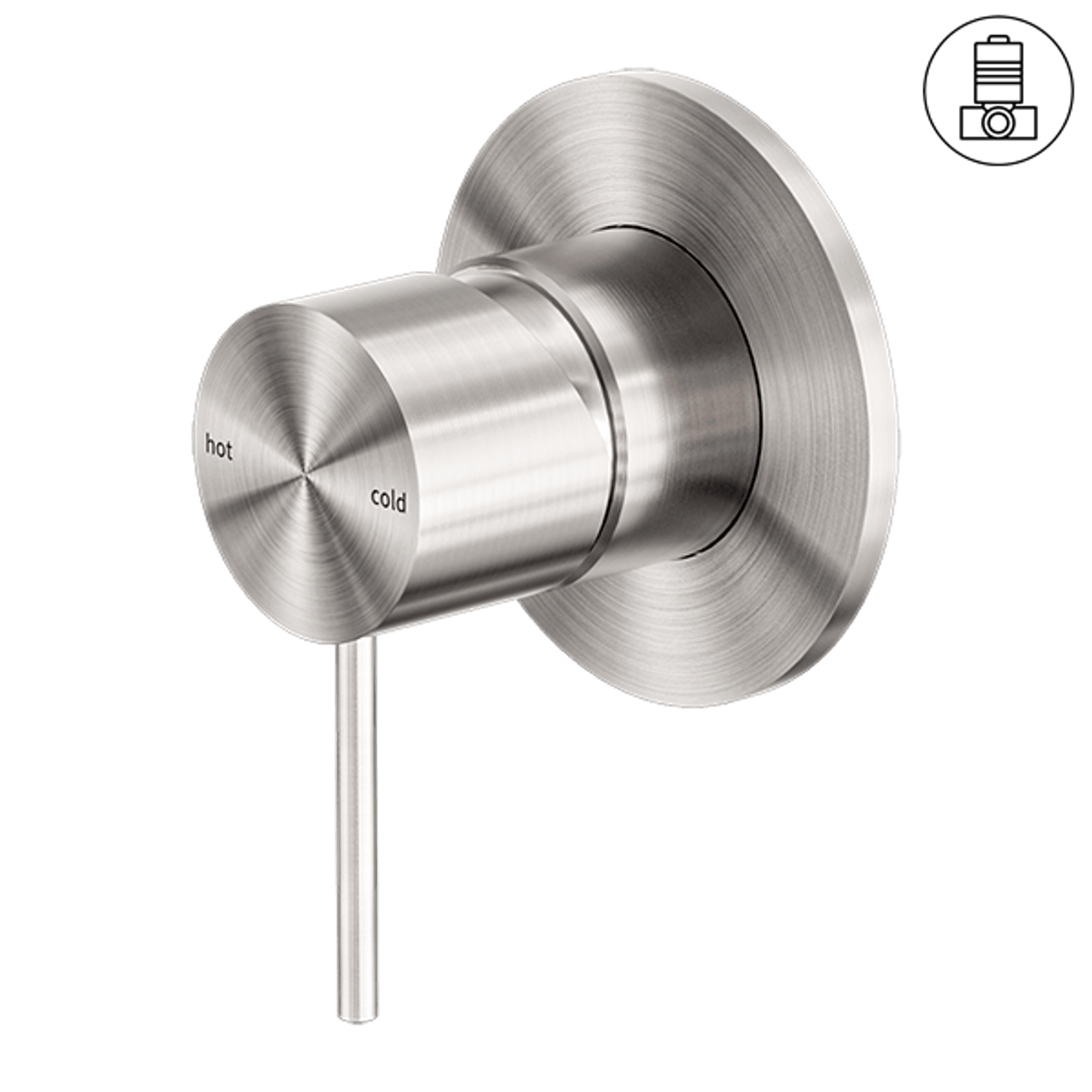 Mecca Shower Mixer 80mm Plate Brushed Nickel gallery detail image