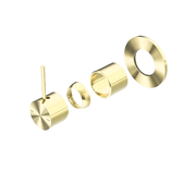 Mecca Shower Mixer Handle Up 80mm Plate Trim Kits Only Brushed Gold gallery detail image
