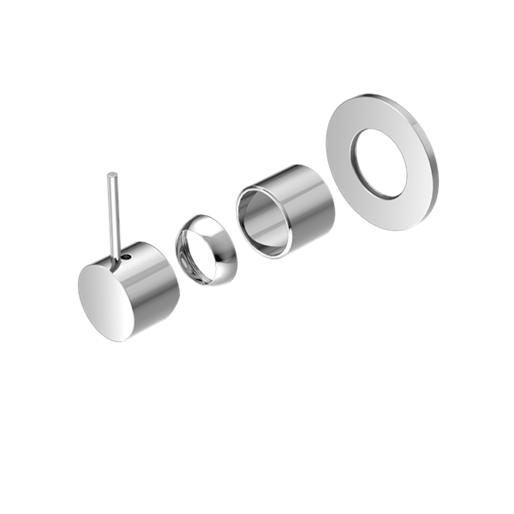 Mecca Shower Mixer Handle Up 80mm Plate Trim Kits Only Chrome gallery detail image
