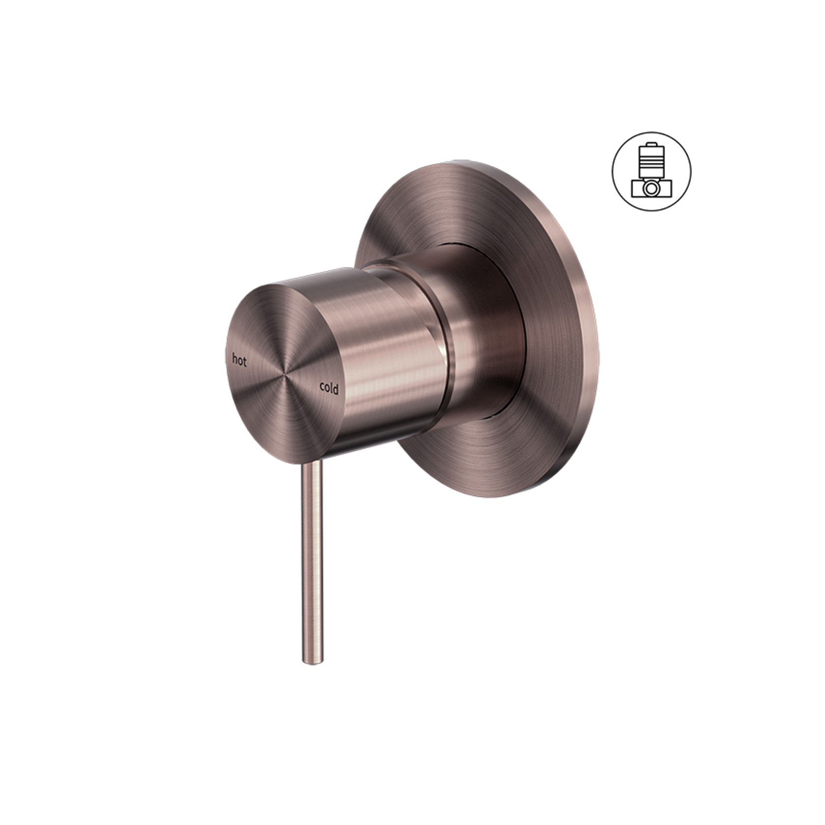 Mecca Shower Mixer 80mm Plate Brushed Bronze gallery detail image