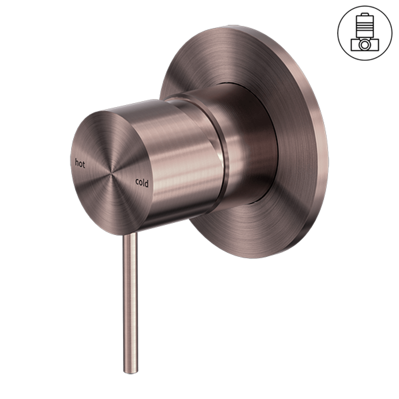 Mecca Shower Mixer 80mm Plate Brushed Bronze gallery detail image