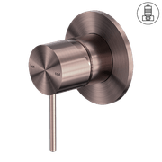 Mecca Shower Mixer 80mm Plate Brushed Bronze gallery detail image