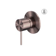 Mecca Shower Mixer 80mm Plate Brushed Bronze gallery detail image