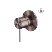 Mecca Shower Mixer 80mm Plate Brushed Bronze gallery detail image