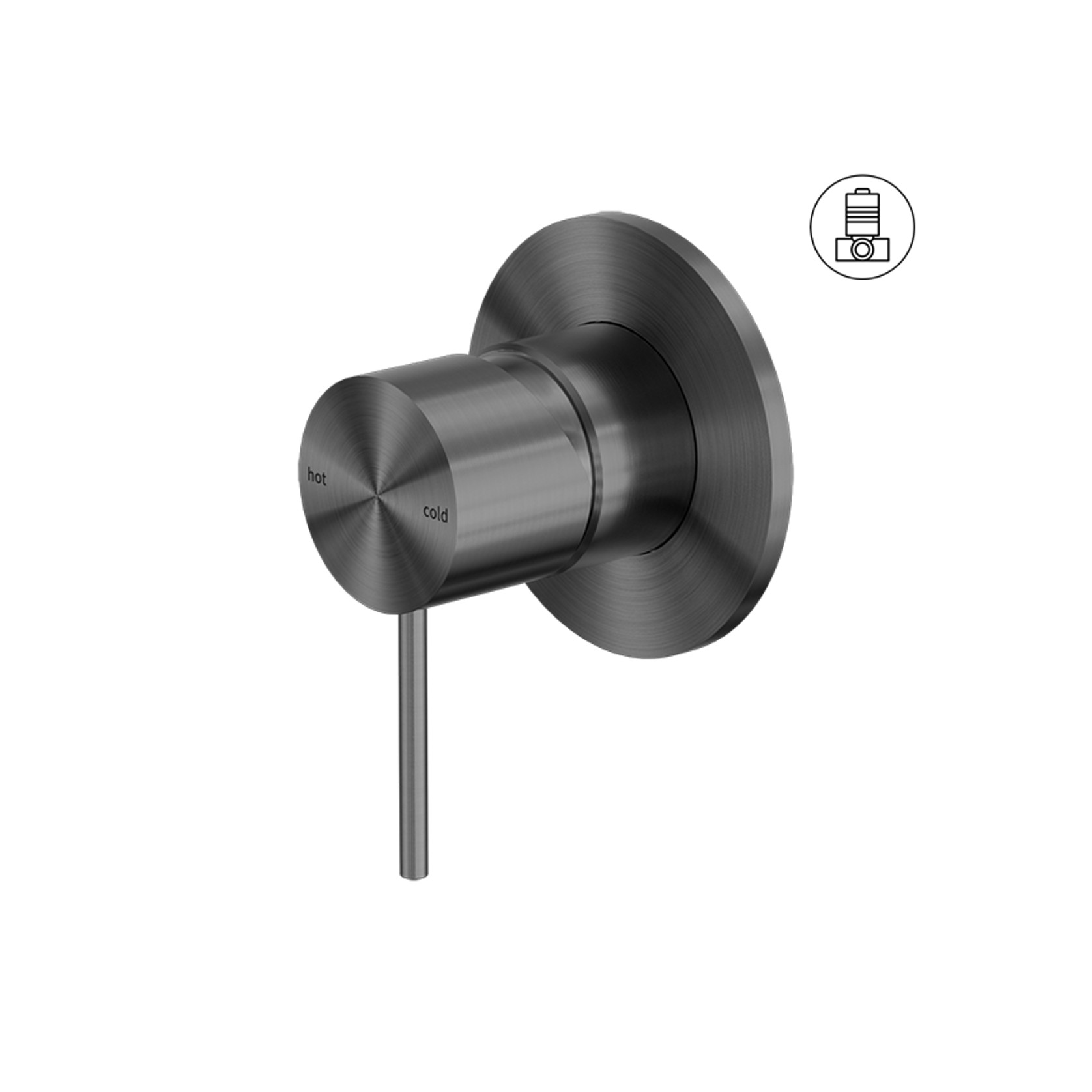 Mecca Shower Mixer 80mm Plate Gun Metal gallery detail image