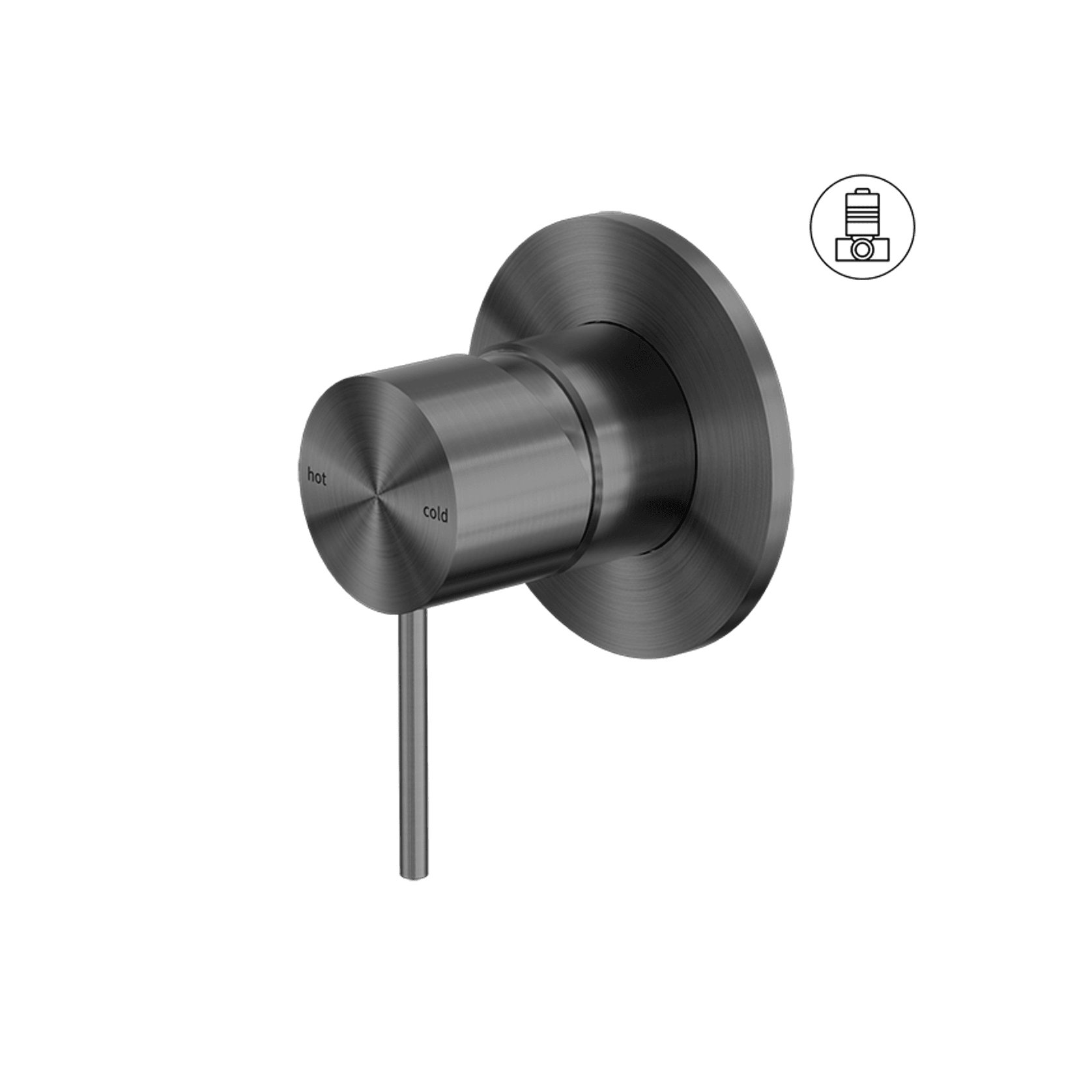 Mecca Shower Mixer 80mm Plate Gun Metal gallery detail image