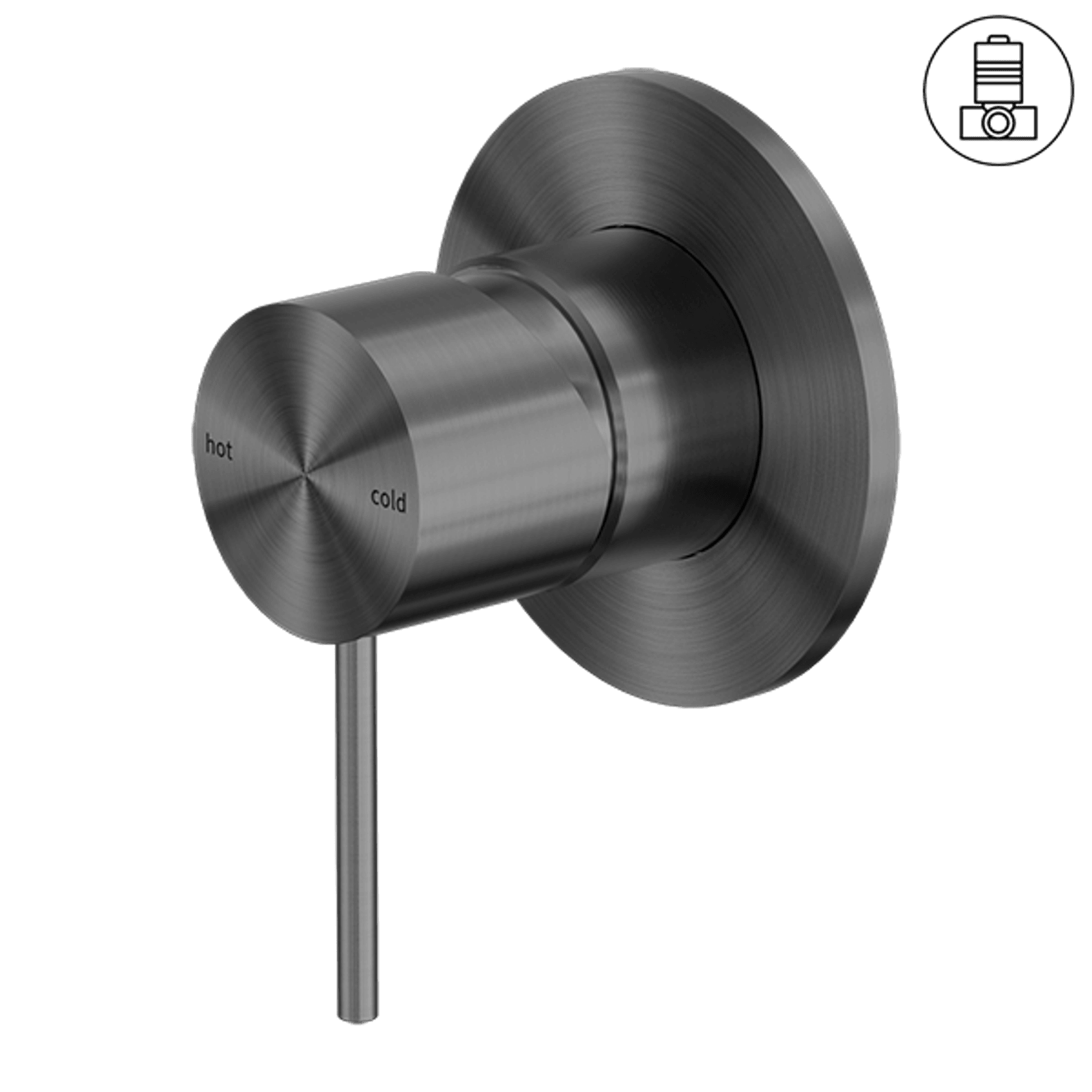 Mecca Shower Mixer 80mm Plate Gun Metal gallery detail image