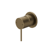 Mecca Shower Mixer 60mm Plate Tumbled Antique Brass gallery detail image