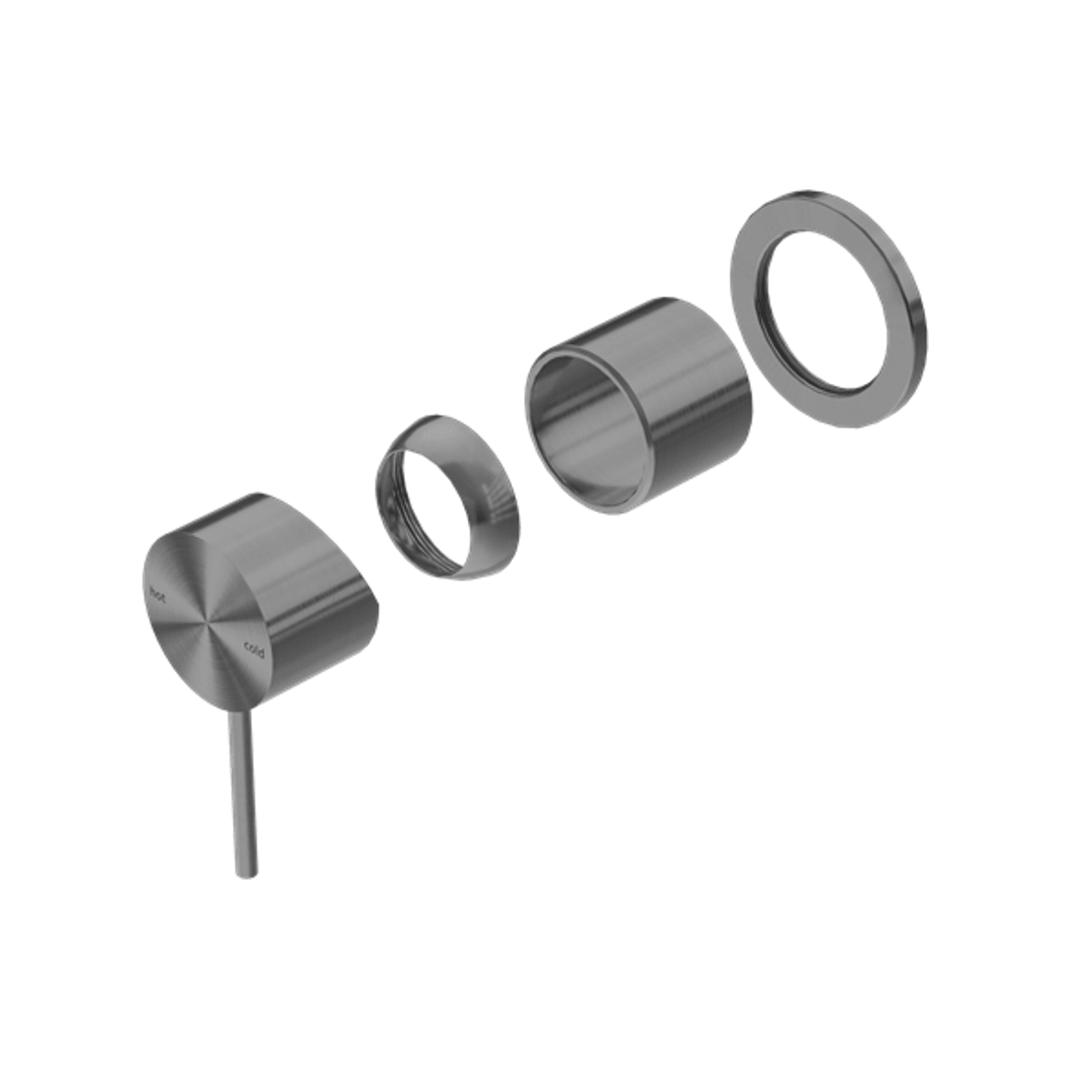 Mecca Shower Mixer 60mm Plate Trim Kits Only Gun Metal gallery detail image