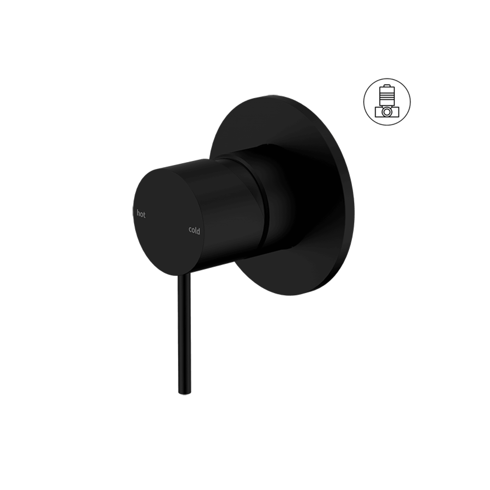 Mecca Shower Mixer 80mm Plate Matte Black gallery detail image