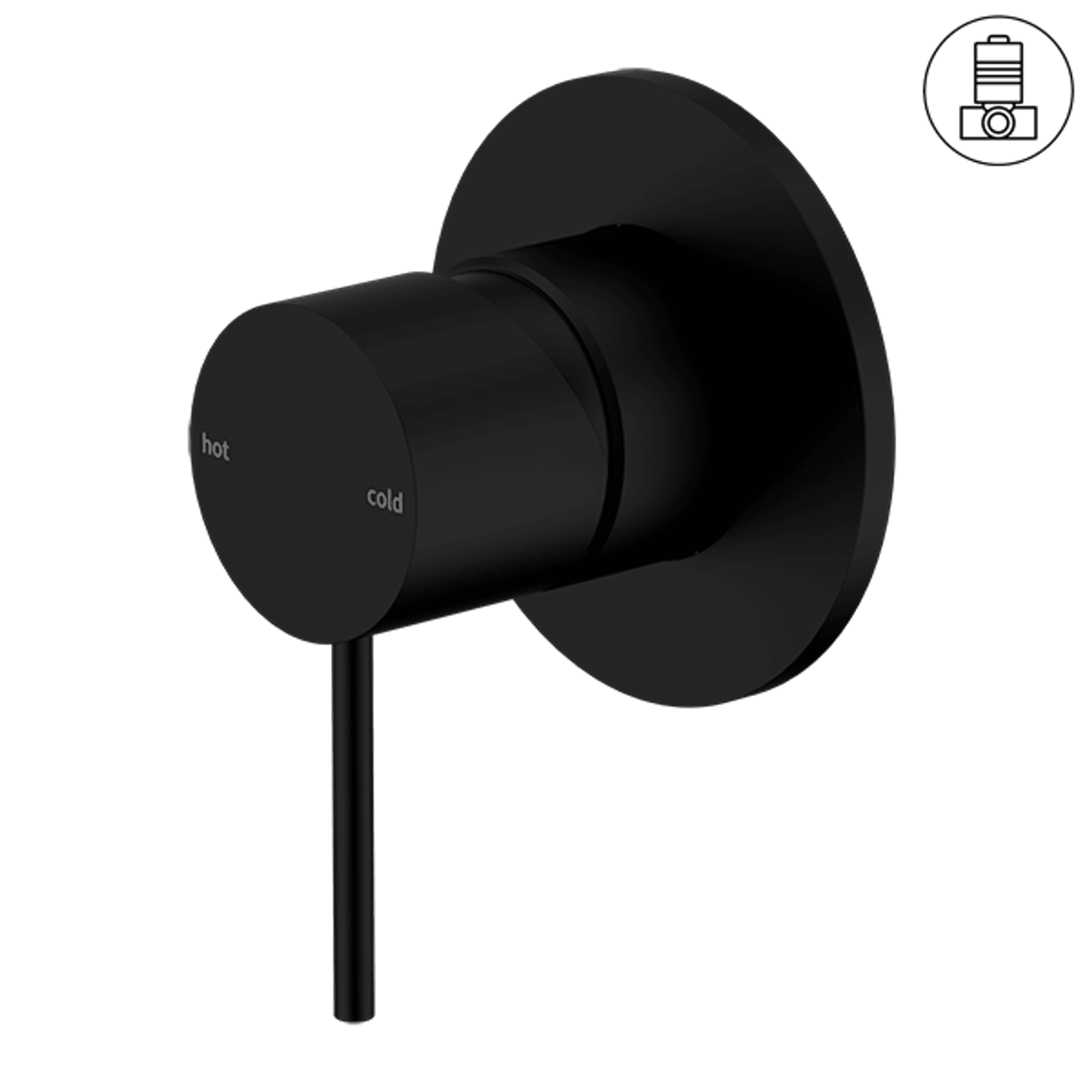 Mecca Shower Mixer 80mm Plate Matte Black gallery detail image