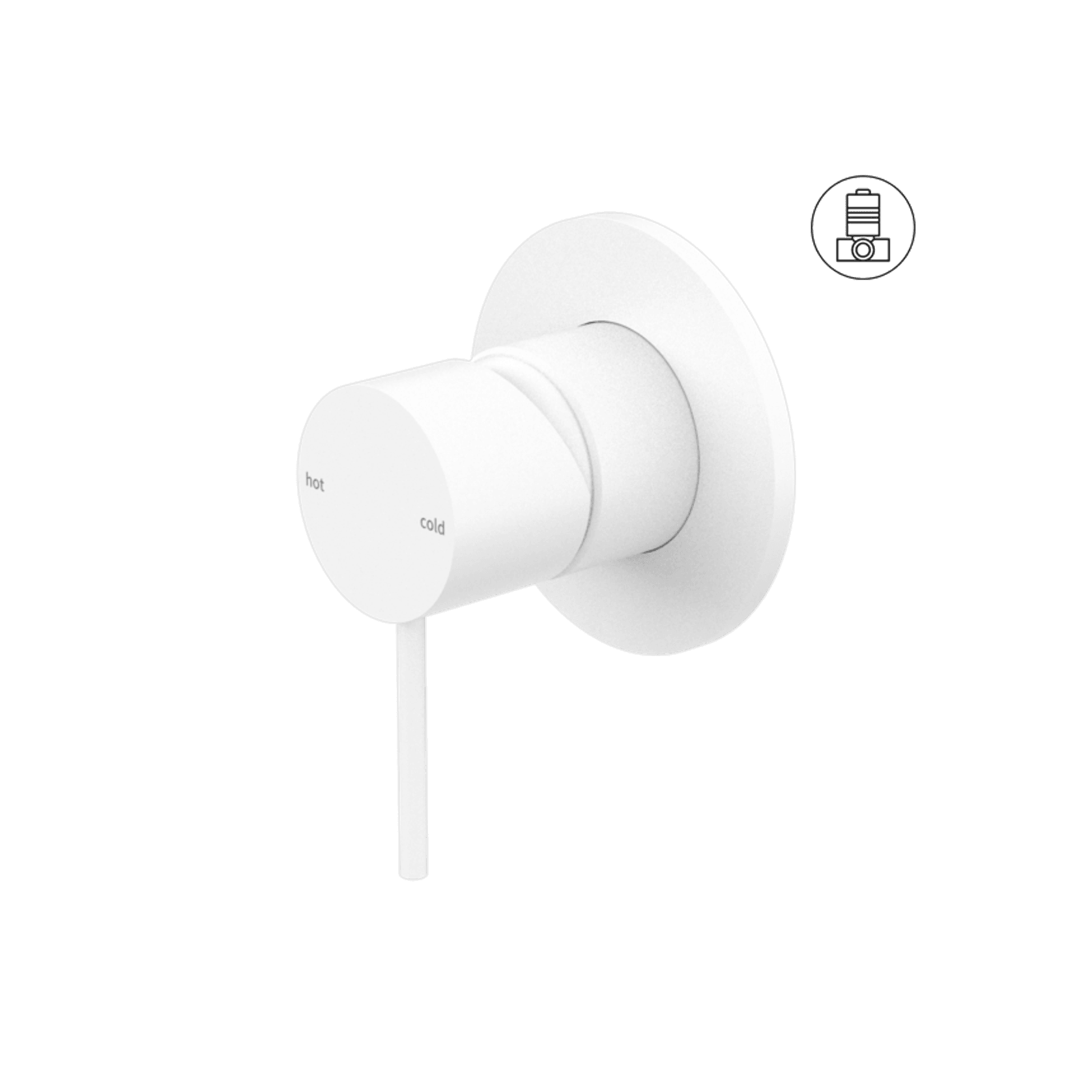 Mecca Shower Mixer 80mm Plate Matte White gallery detail image
