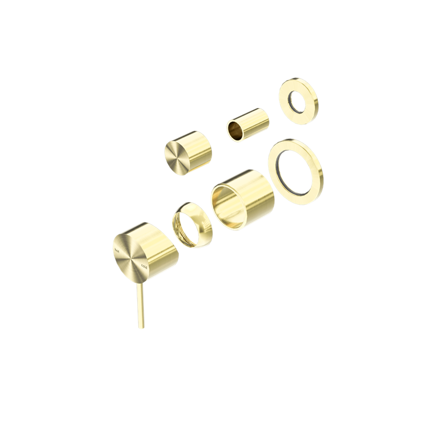 Mecca Shower Mixer With Divertor Separate Back Plate Trim Kits Only Brushed Gold gallery detail image