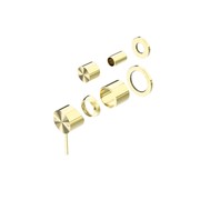 Mecca Shower Mixer With Divertor Separate Back Plate Trim Kits Only Brushed Gold gallery detail image
