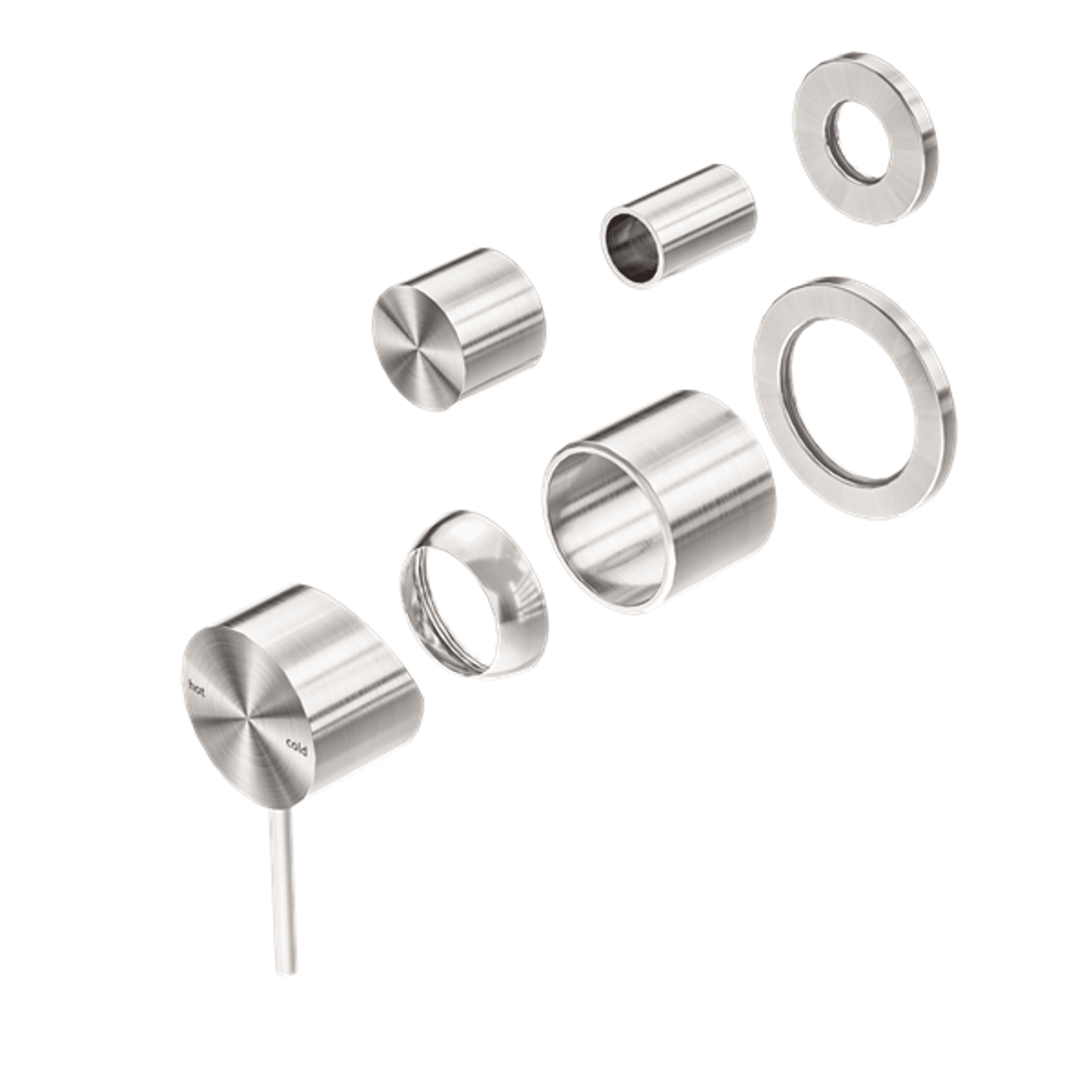 Mecca Shower Mixer With Divertor Separate Back Plate Trim Kits Only Brushed Nickel gallery detail image