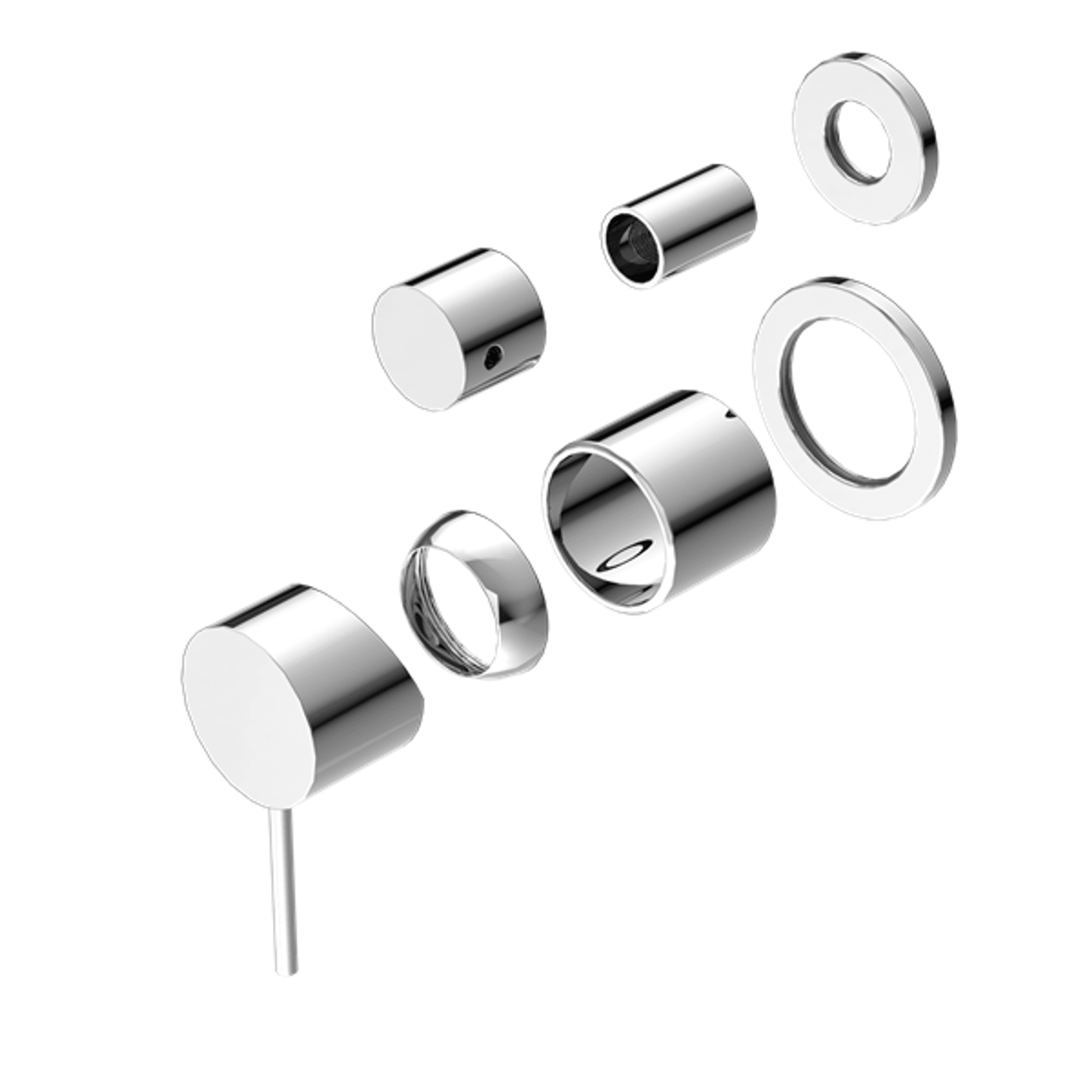 Mecca Shower Mixer With Divertor Separate Back Plate Trim Kits Only Chrome gallery detail image