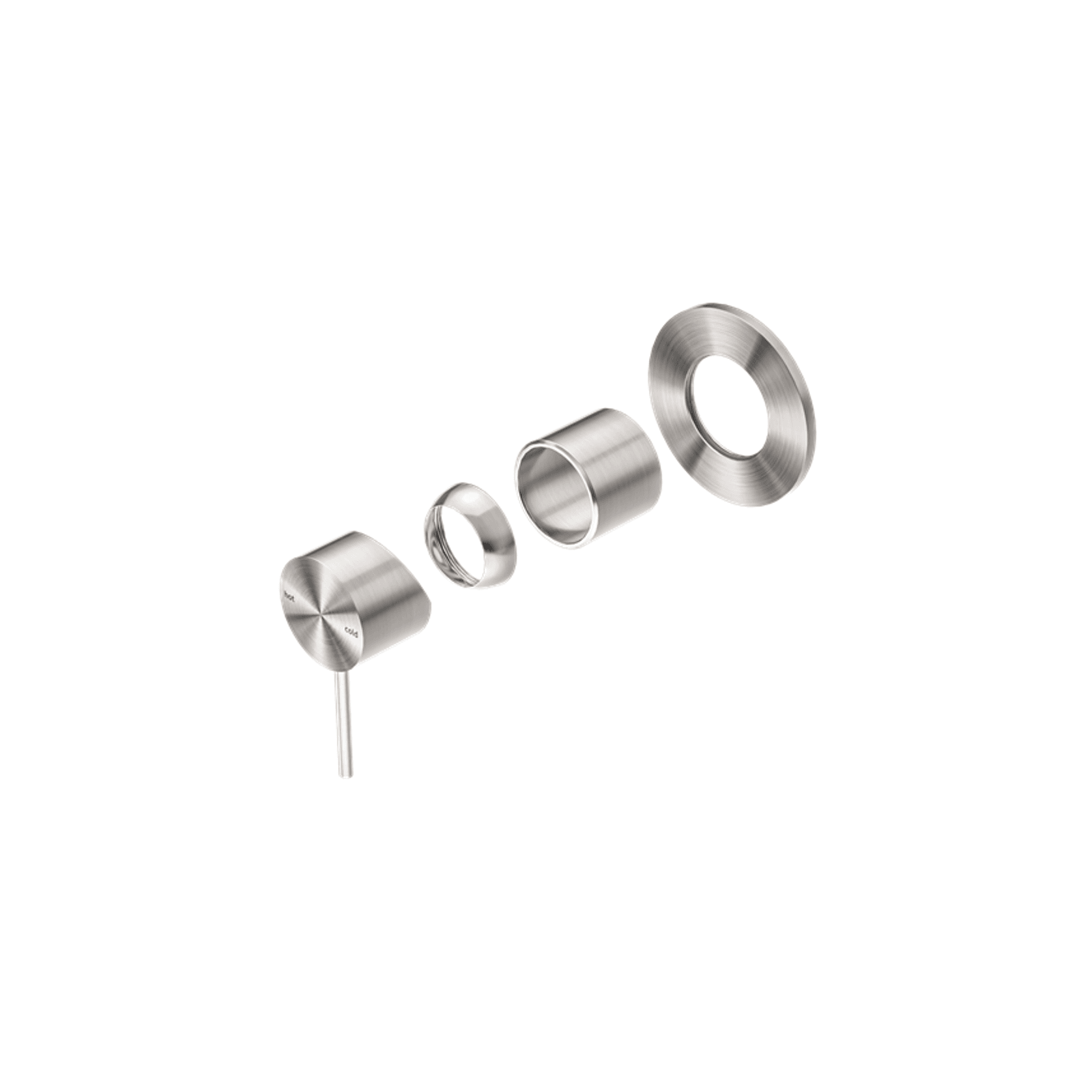 Mecca Shower Mixer 80mm Plate Trim Kits Only Brushed Nickel gallery detail image