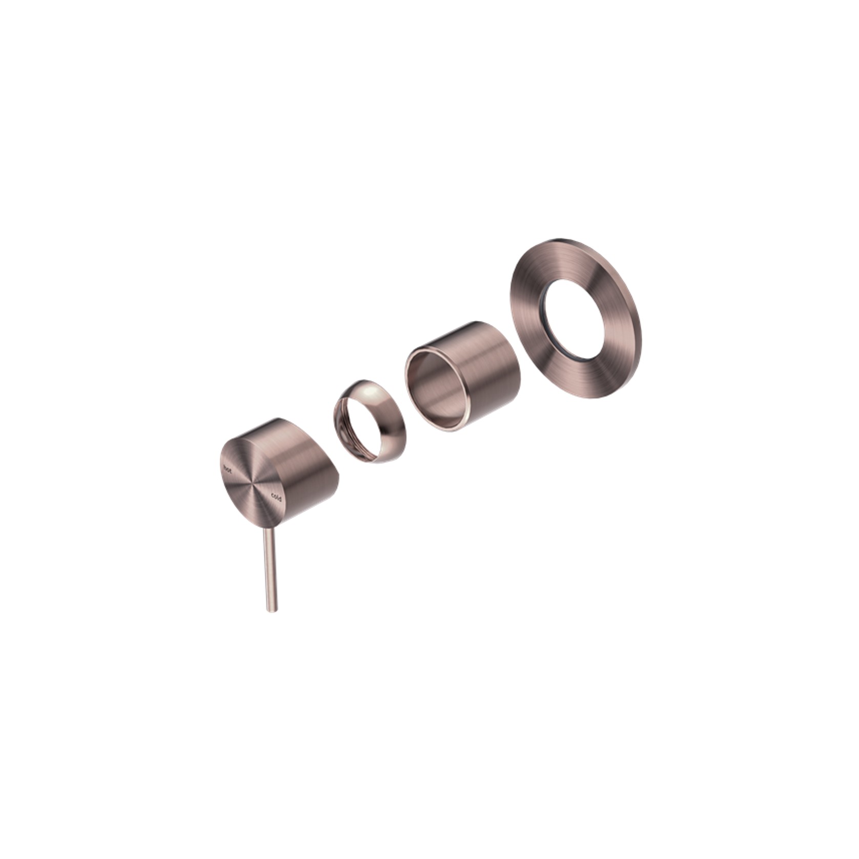 Mecca Shower Mixer 80mm Plate Trim Kits Only Brushed Bronze gallery detail image