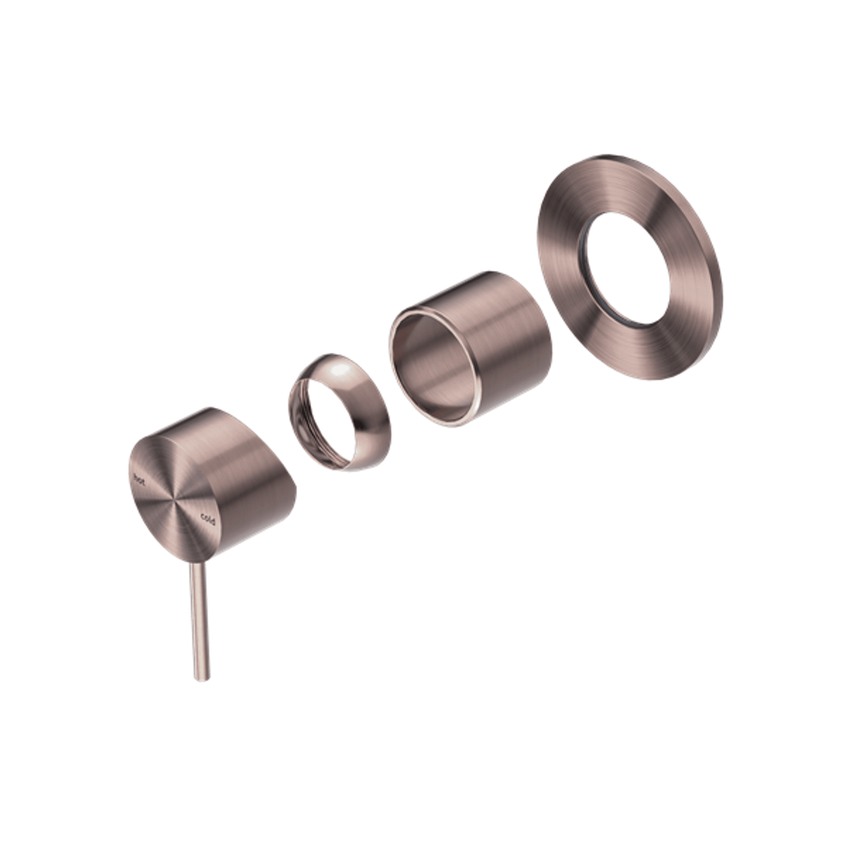 Mecca Shower Mixer 80mm Plate Trim Kits Only Brushed Bronze gallery detail image