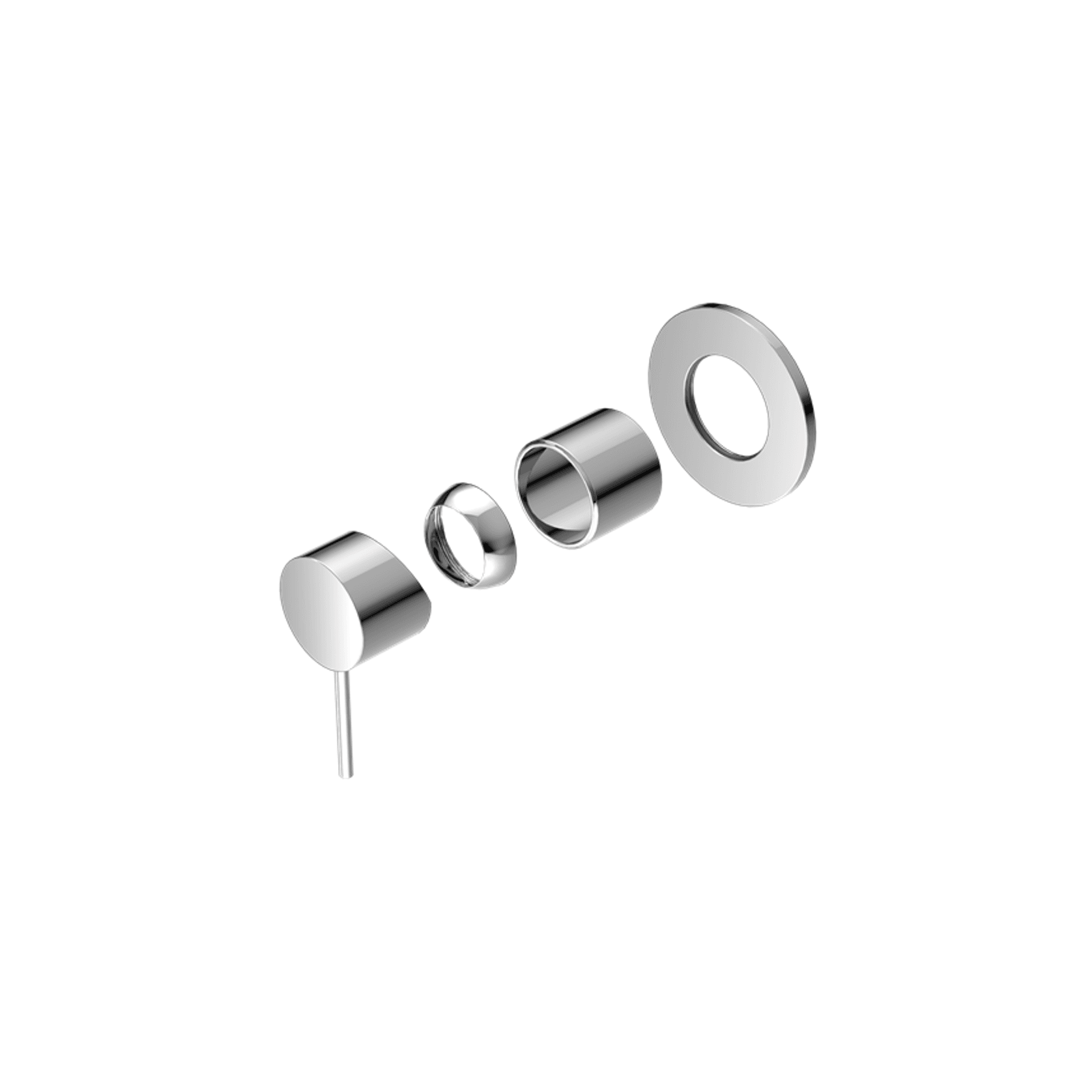 Mecca Shower Mixer 80mm Plate Trim Kits Only Chrome gallery detail image