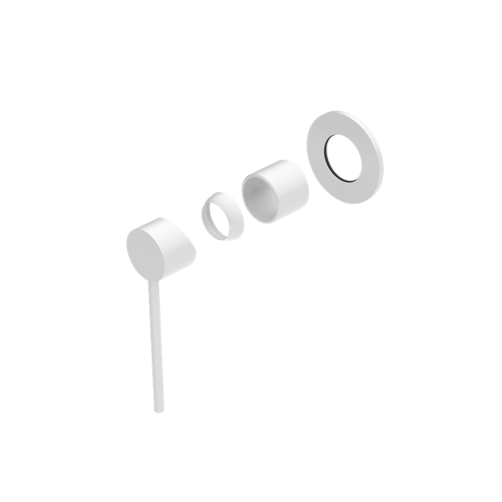 Mecca Care Shower Mixer Trim Kits Only Matte White gallery detail image