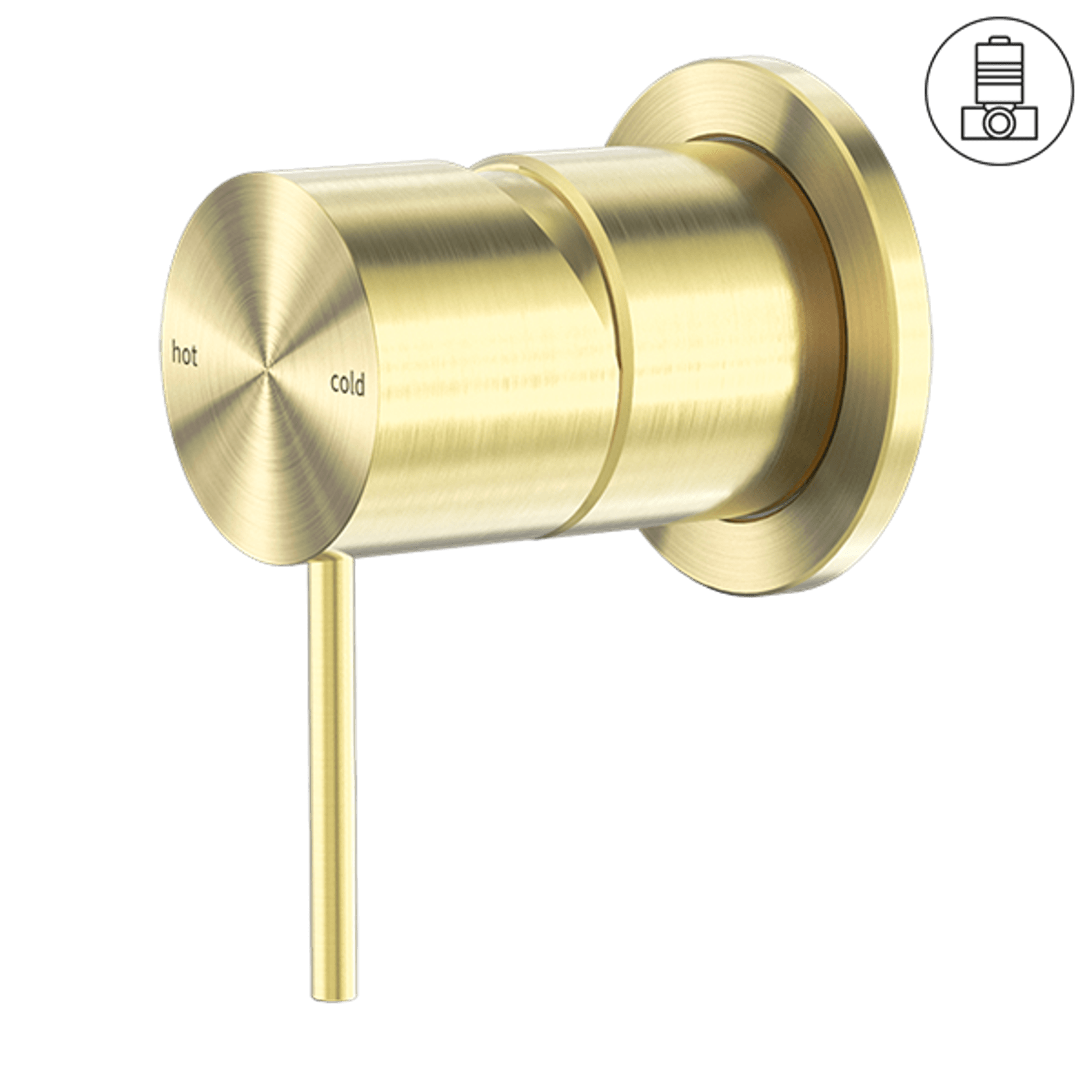 Mecca Shower Mixer 60mm Plate Brushed Gold gallery detail image