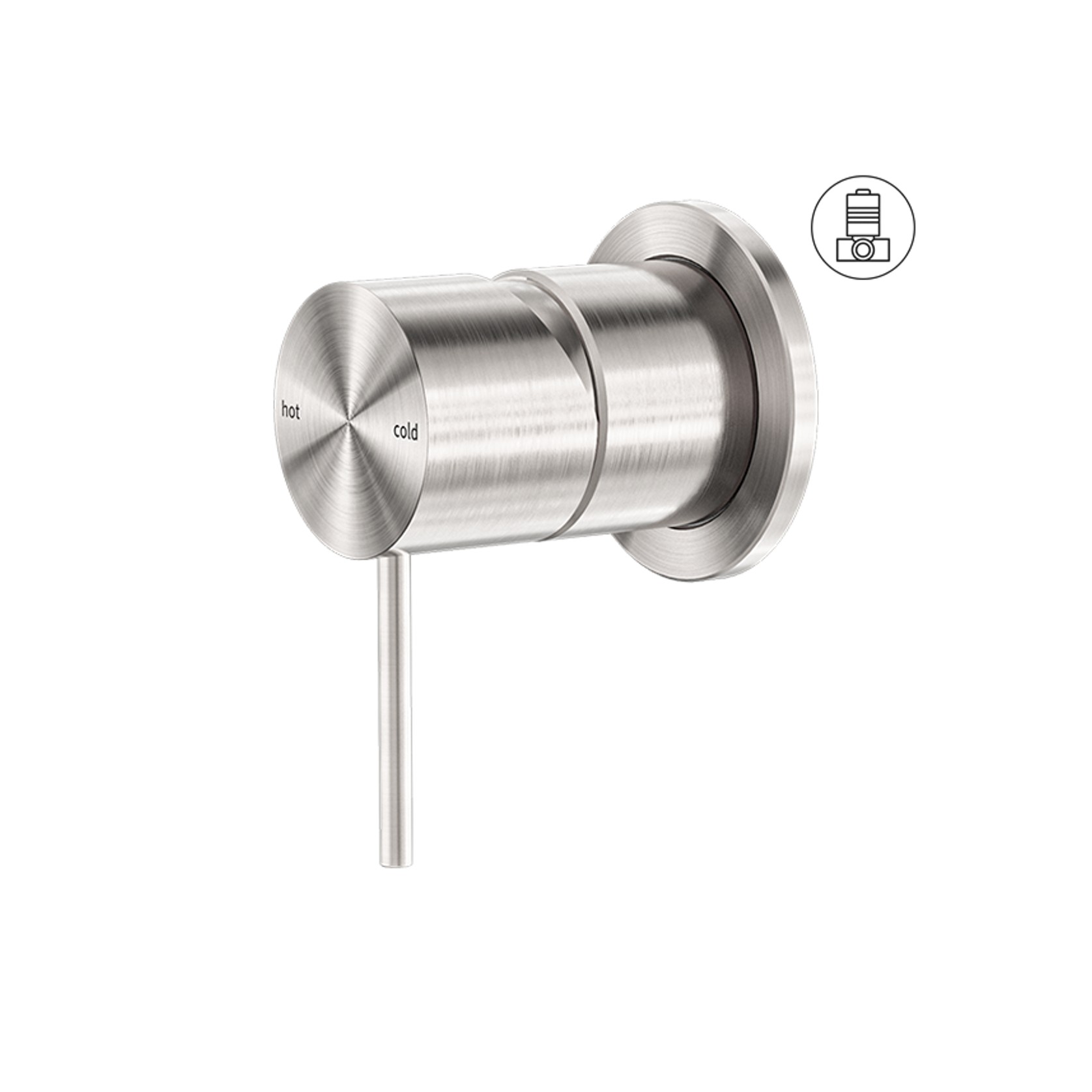 Mecca Shower Mixer 60mm Plate Brushed Nickel gallery detail image