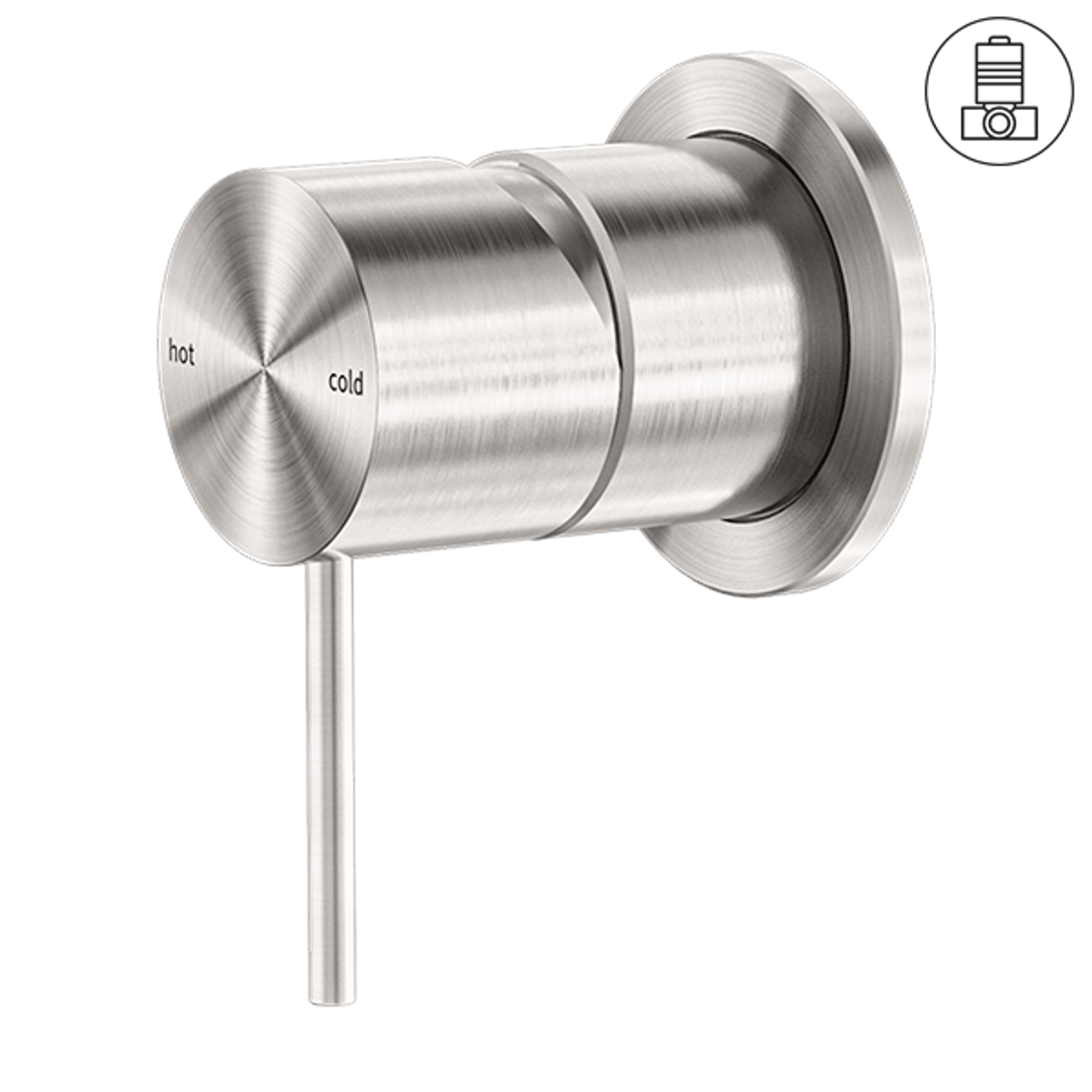 Mecca Shower Mixer 60mm Plate Brushed Nickel gallery detail image