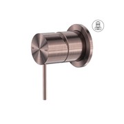Mecca Shower Mixer 60mm Plate Brushed Bronze gallery detail image