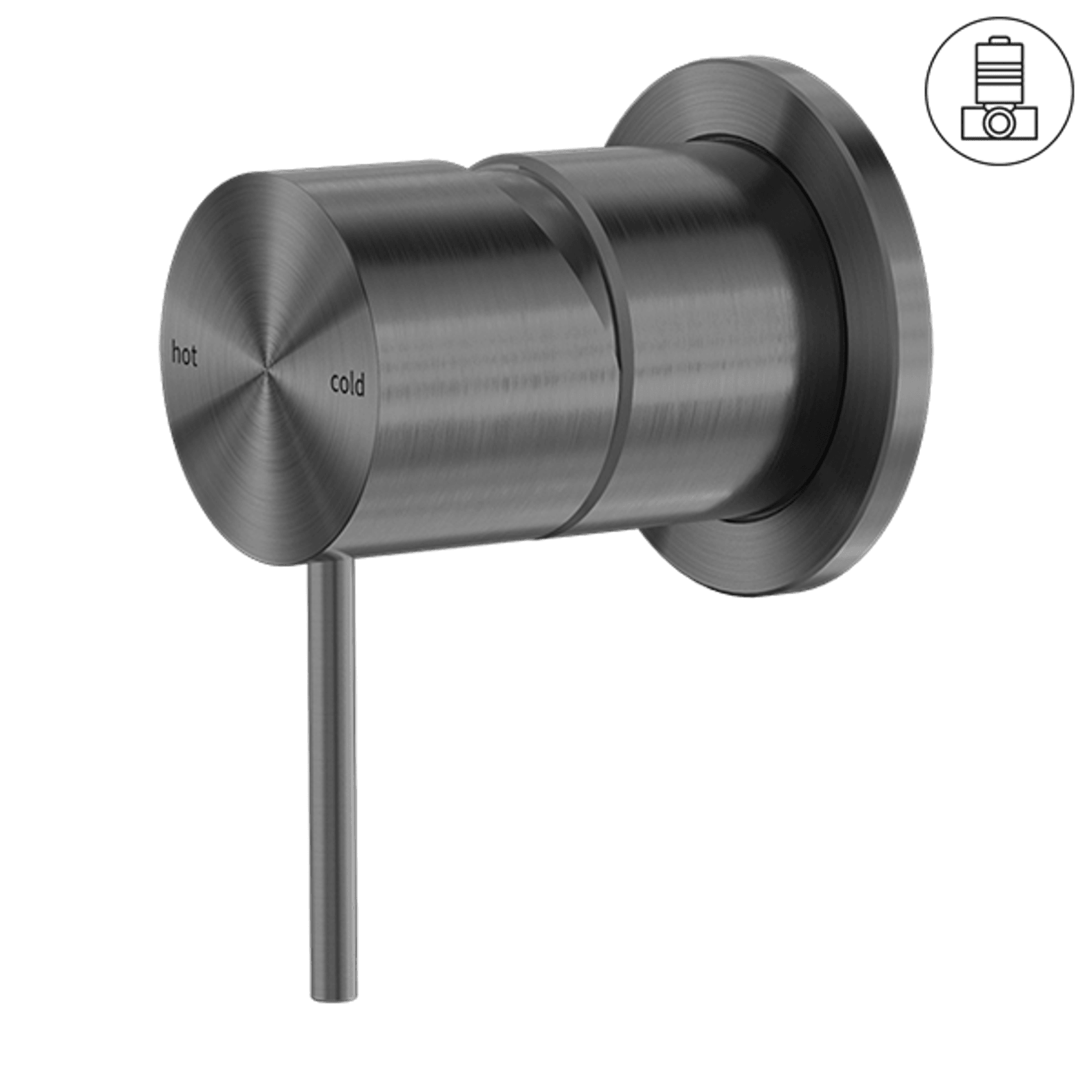 Mecca Shower Mixer 60mm Plate Gun Metal gallery detail image