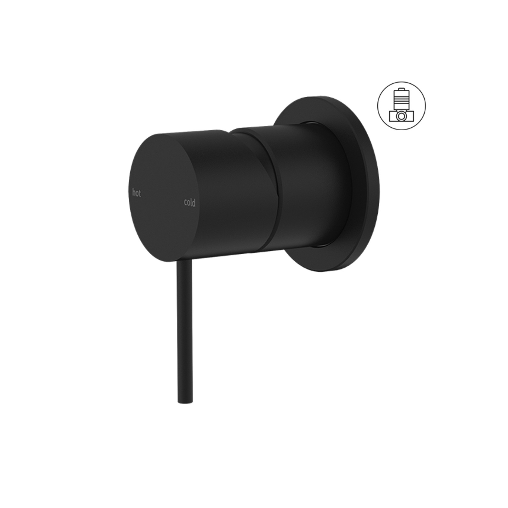 Mecca Shower Mixer 60mm Plate Matte Black gallery detail image