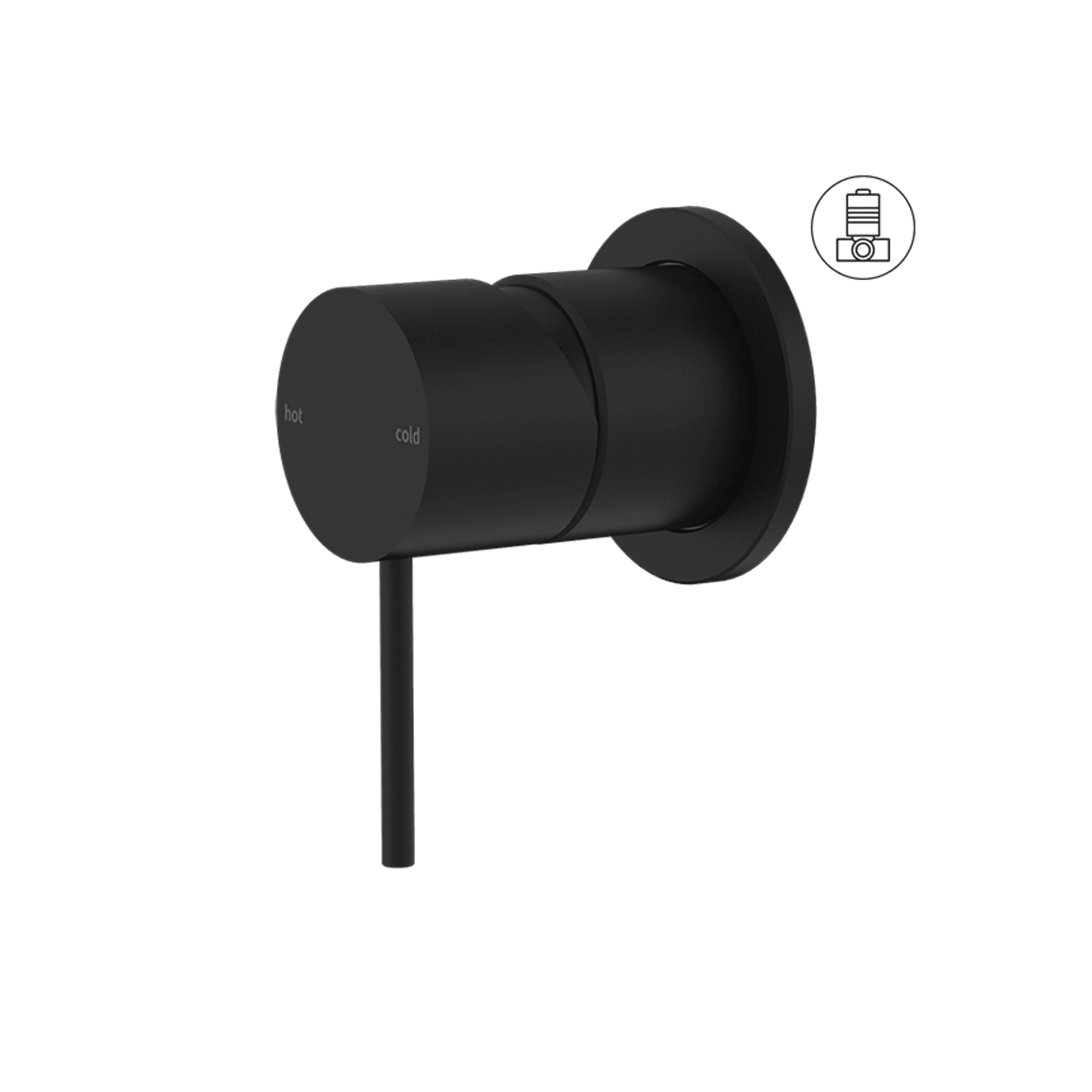 Mecca Shower Mixer 60mm Plate Matte Black gallery detail image