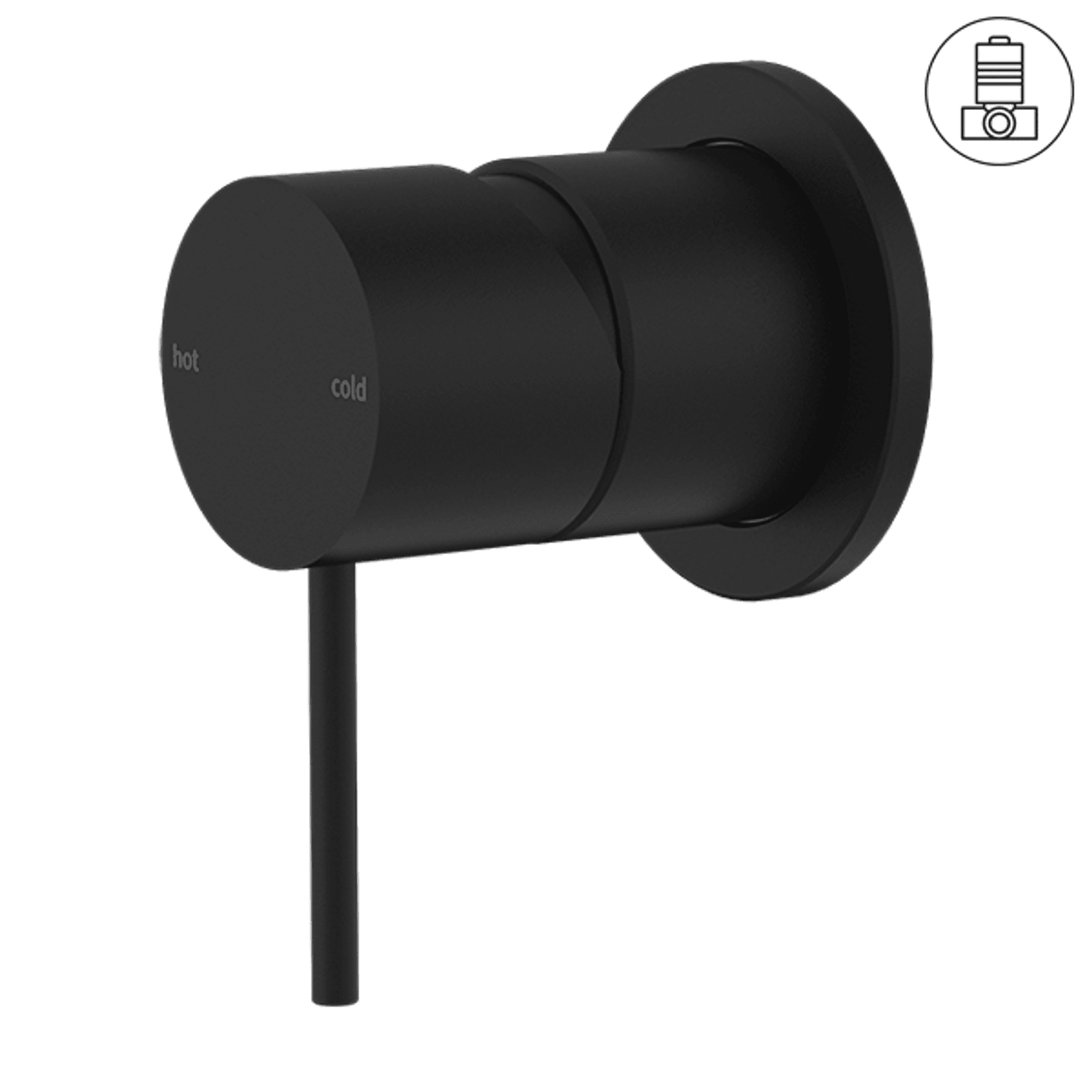 Mecca Shower Mixer 60mm Plate Matte Black gallery detail image