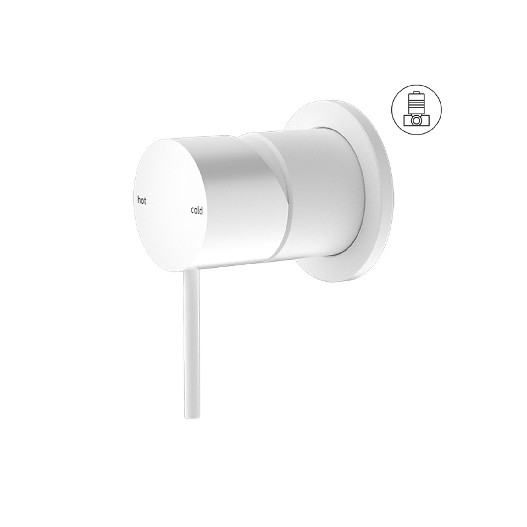 Mecca Shower Mixer 60mm Plate Matte White gallery detail image