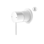 Mecca Shower Mixer 60mm Plate Matte White gallery detail image
