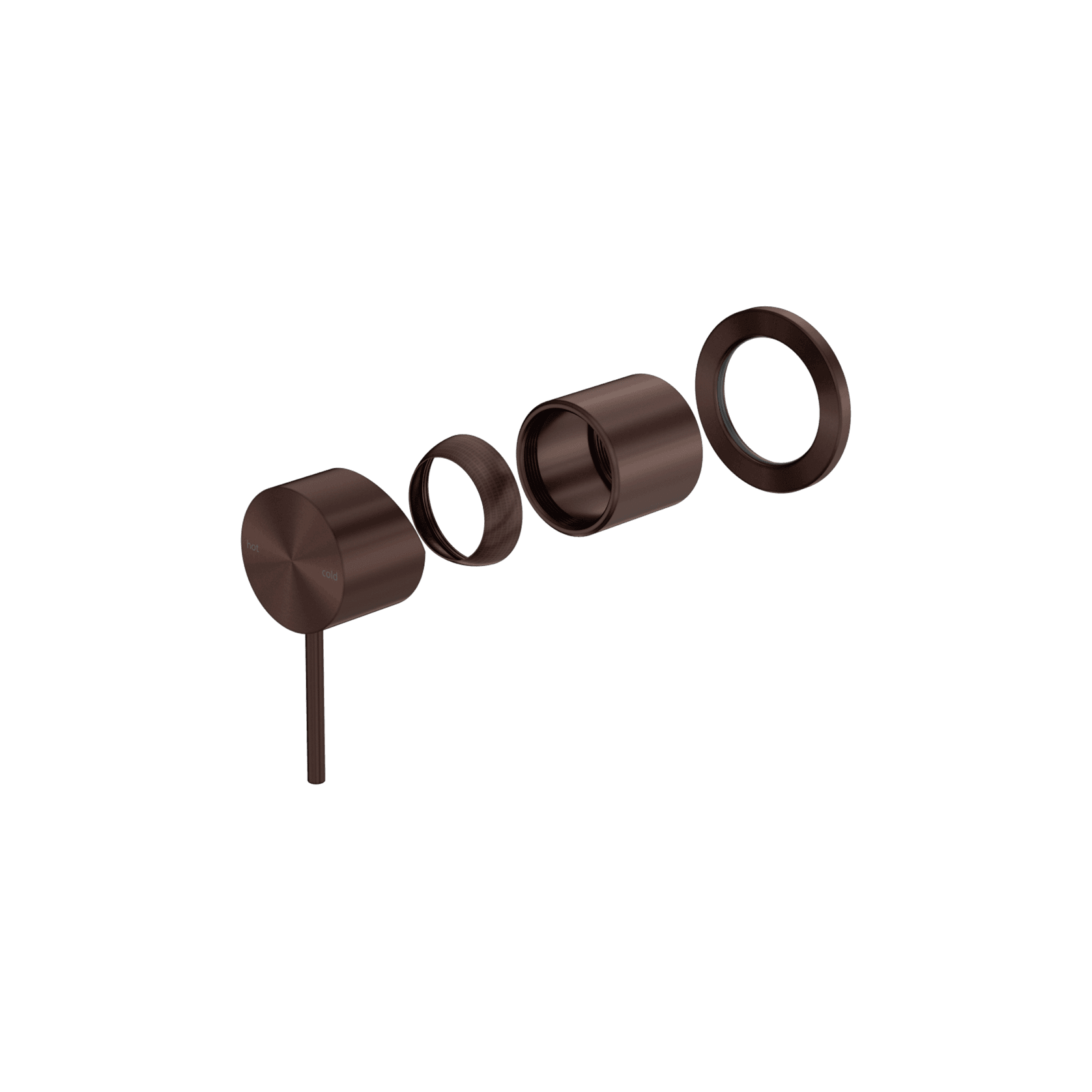 Mecca Shower Mixer 60mm Plate Trim Kit Only Rome Bronze gallery detail image