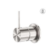 Mecca Shower Mixer 60mm Handle Up Plate Brushed Nickel gallery detail image