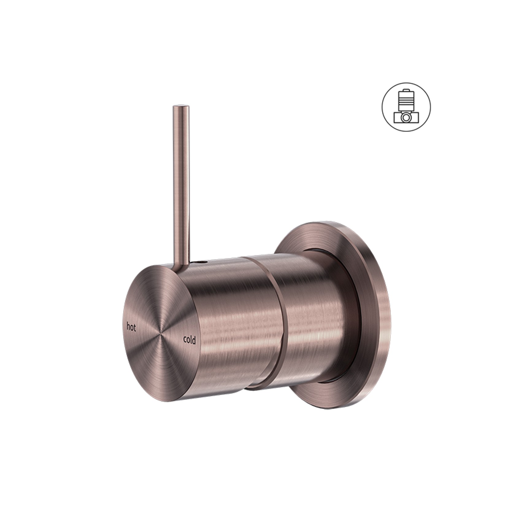 Mecca Shower Mixer 60mm Handle Up Plate Brushed Bronze gallery detail image